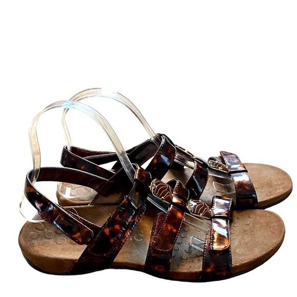 Vionic women’s 9 sandals tortoise amber brown sling back - Picture 11 of 13